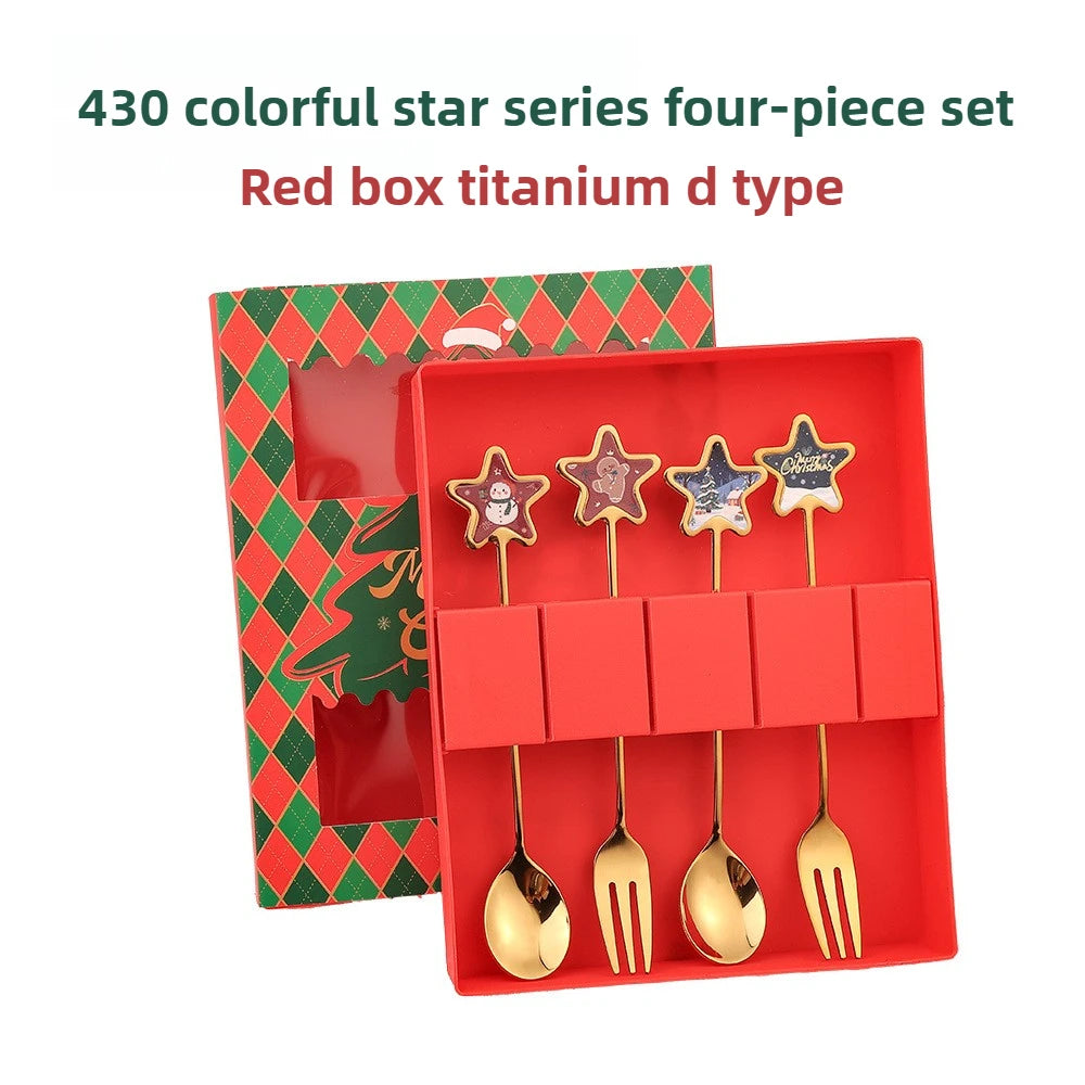 Starry Christmas Cutlery Set