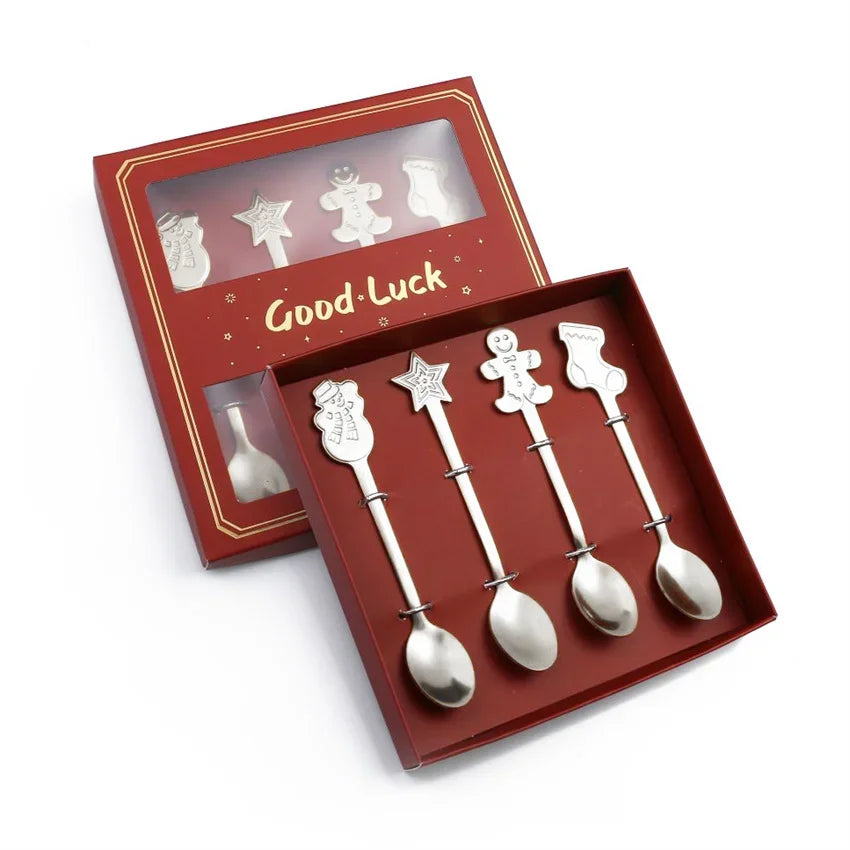 Golden Cheer Christmas Spoon Set
