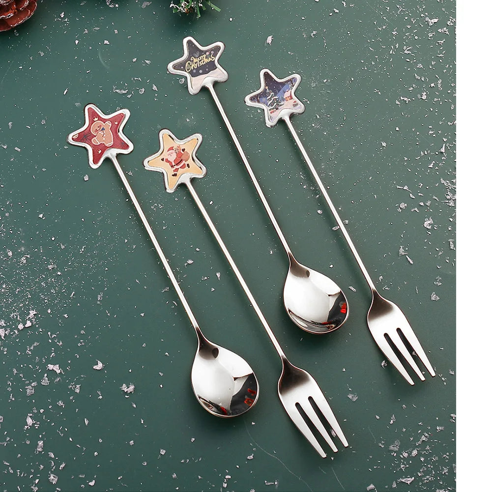 Starry Christmas Cutlery Set