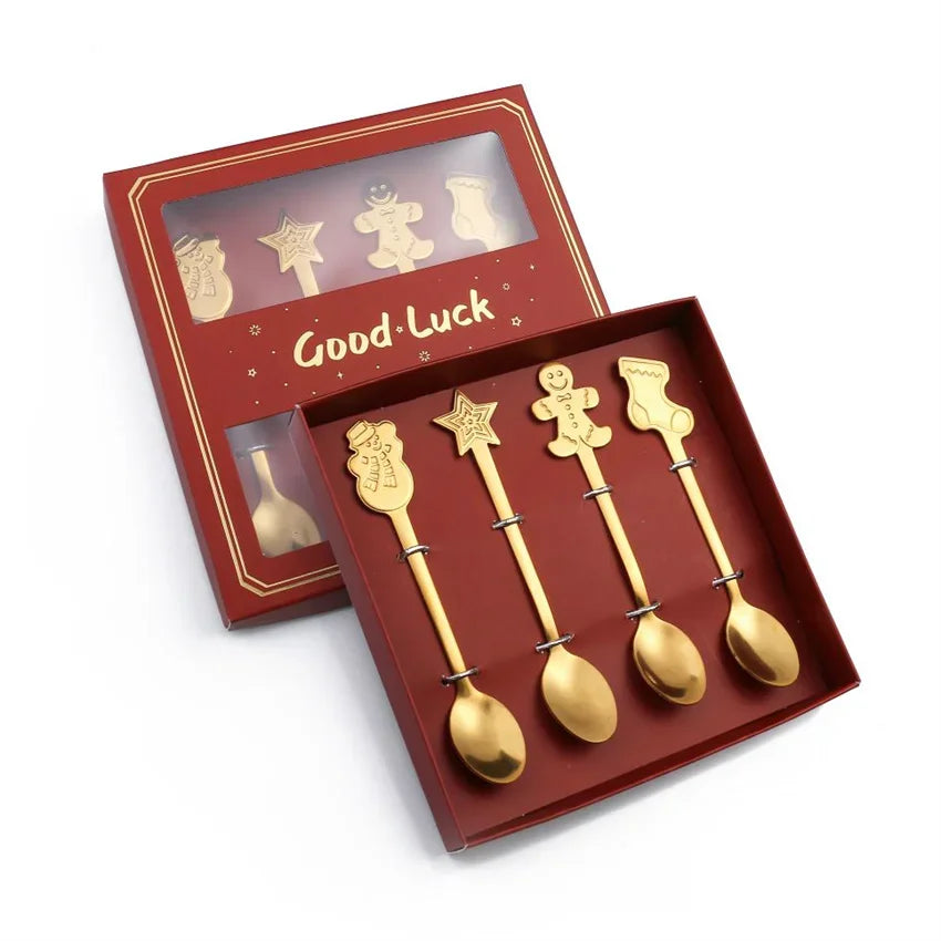 Golden Cheer Christmas Spoon Set