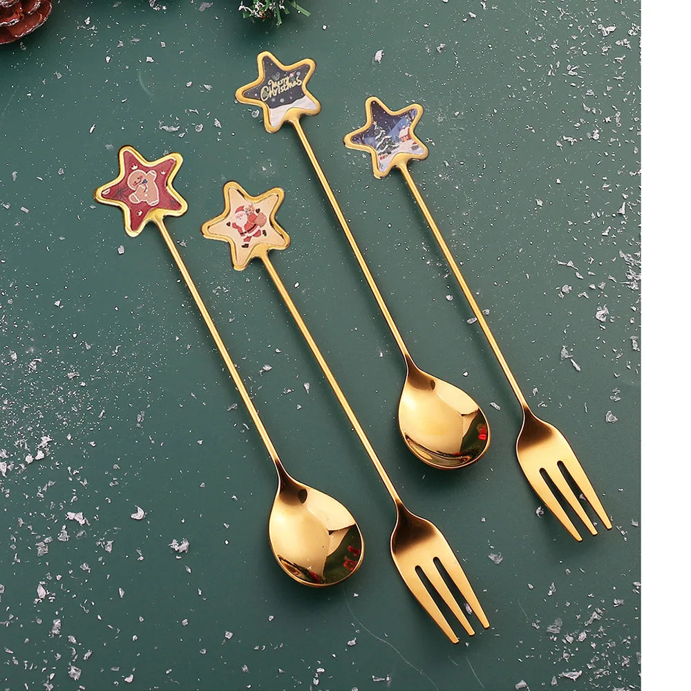 Starry Christmas Cutlery Set