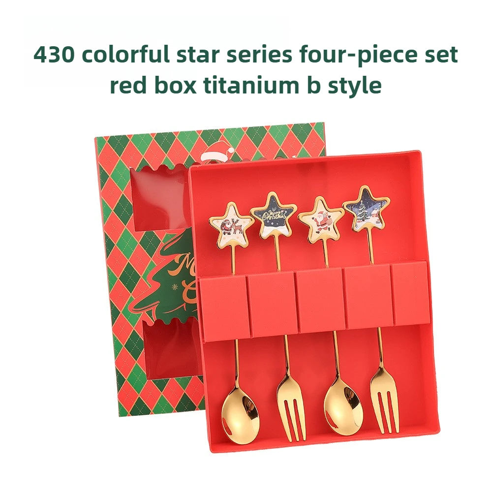 Starry Christmas Cutlery Set