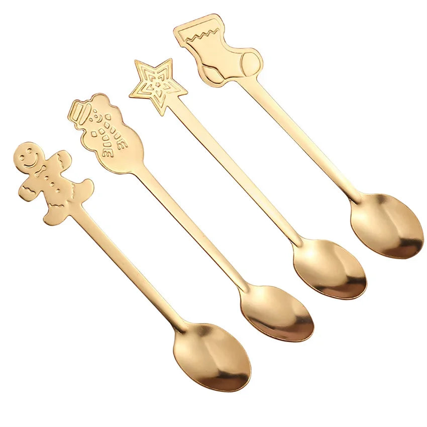 Golden Cheer Christmas Spoon Set