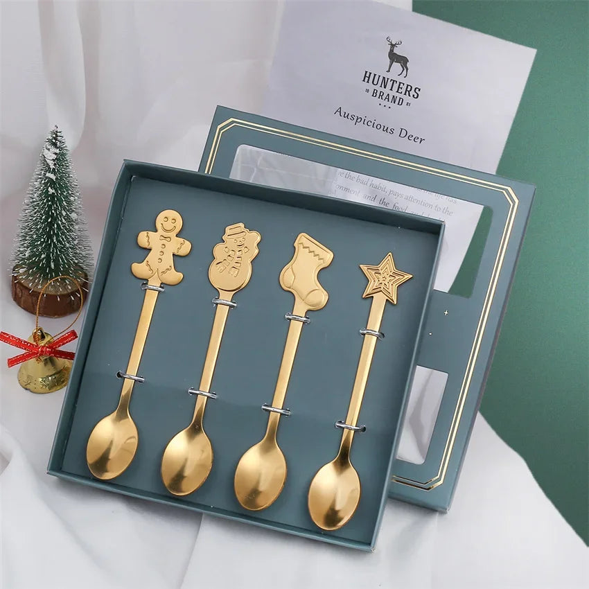 Golden Cheer Christmas Spoon Set