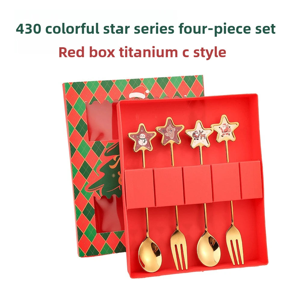 Starry Christmas Cutlery Set